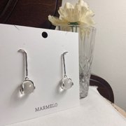 Clear Lucite Ball Dangle earrings