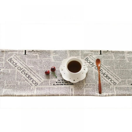 

Clearance!New Napkin Retro Newspaper Placemats Washable Wedding Table Pads Home Decoration Napkins Cloth Tea Towel Mat