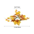 thumbnail image 7 of PoyoKee Fall Wreath - Halloween Indoor Decor, Halloween Pumpkin Maple Leaf Candle Wreaths for Front Door, Thanksgiving Fall Decor for Table, 13.8", 7 of 7