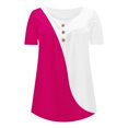 thumbnail image 5 of Womens Plus Size,Women Fashion Solid Color Casual V-Neck Short Sleeve Loose T-Shirt Tops, 5 of 7