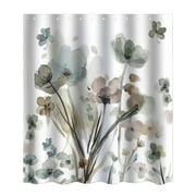 BKBP Waterproof Shower Curtain 70x70 Inch with 12 Hooks, Heavy-Duty PEVA Bathroom Curtain for Tub Enclosure, Machine-Washable Quick-Dry Mold-Resistant Design