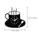 thumbnail image 3 of Reloj de pared de reloj de pared de aspecto de café creativo para el hogar (negro), 3 of 5