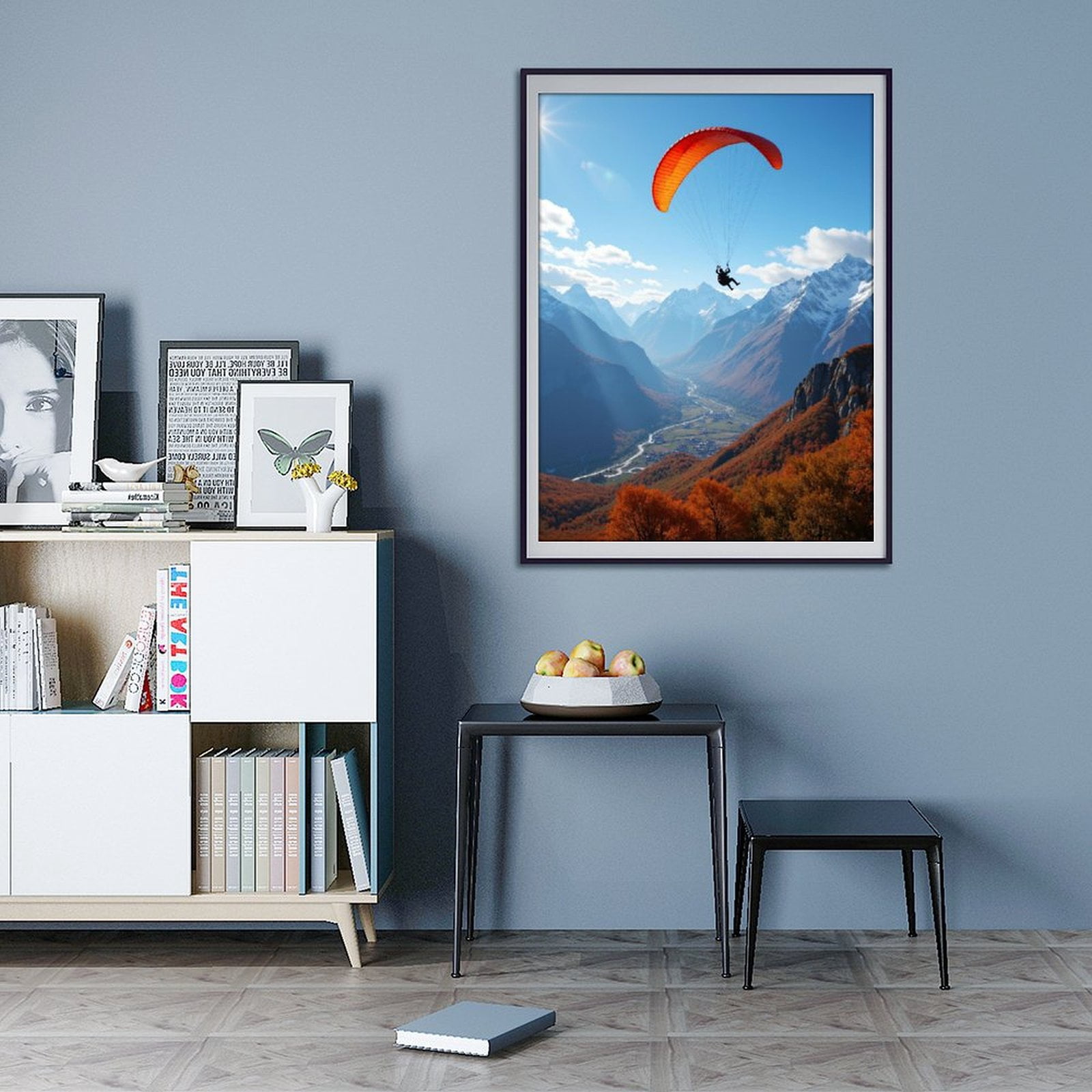 Diamond Art Kits for Adults - 5d Paraglider Above Autumn Valley Diamond Painting for Adults, Diamond Art for Adults Beginners, Diamond Painting Kits for Adults for Home Wall Decor