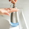 thumbnail image 2 of Refillable Soap Dispenser Brushed Stainless Steel and Glass Design for Modern Kitchen and Bathroom, 2 of 7