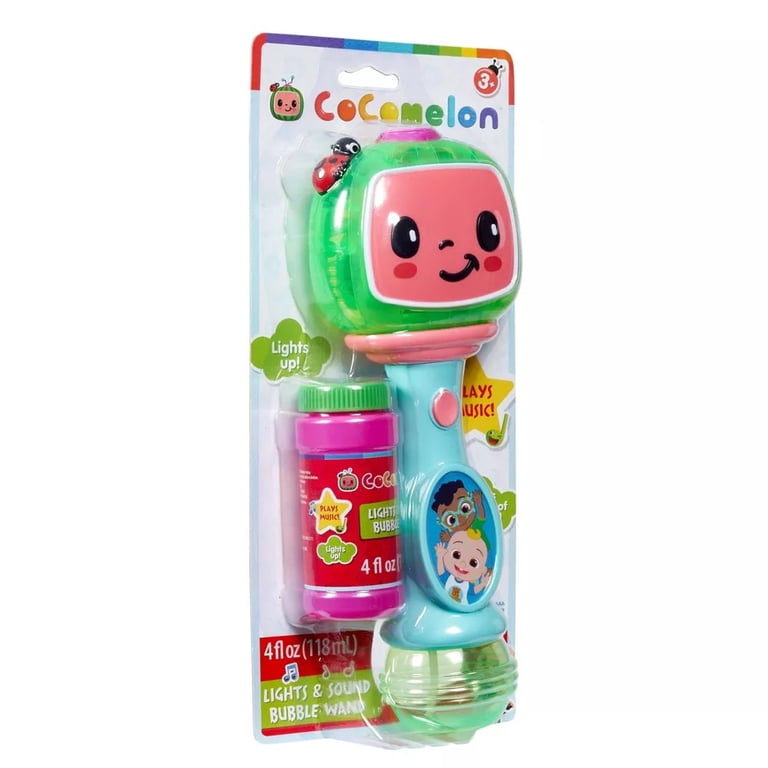 CoComelon Lights and Sounds Bubble Wand, Plays Itsy Bitsy Spider