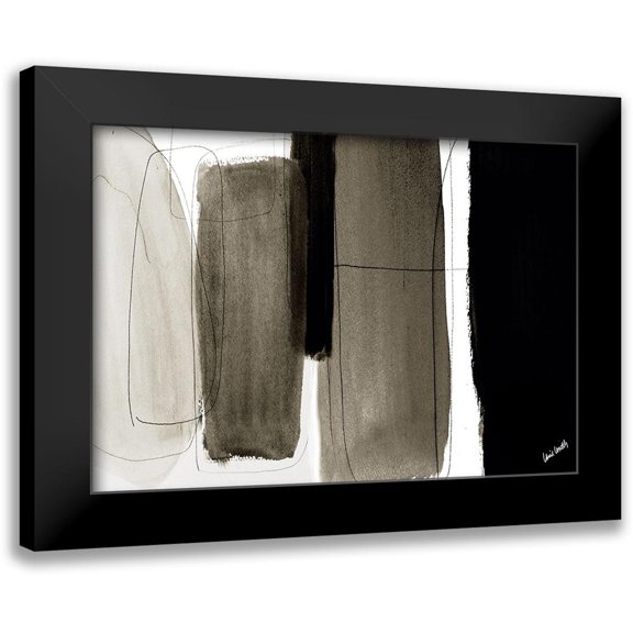 Loreth, Lanie 14x11 Black Modern Framed Museum Art Print Titled - Dark Veil Abstract