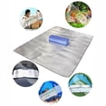 thumbnail image 4 of Estera de película de aluminio de doble cara, estera a prueba de humedad, estera de césped, estera de camping, estera de picnic, estera de playa, 2 x 2 metros, 2 x 1,5 metros, más personas, 4 of 5