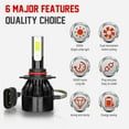 thumbnail image 3 of For GMC Yukon 2015 2016 - 6x Upgrade LED Headlights Hi-Lo + Fog Bulbs Kit 6000K, 3 of 12