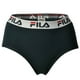 thumbnail image 3 of FILA Women's Hipster - 4 paquetes de calzoncillos, cintura con logotipo, algodón elástico, unicolor Negro/Gris/Marino M (Medium), 3 of 4