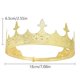 thumbnail image 2 of King Crowns Diadema de metal para hombres, coronas doradas y tiara para fiesta de cumpleaños temática, 2 of 4