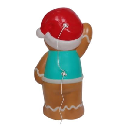 Lighted  Blow Mold Gingerbread Outdoor Christmas Decoration, Multicolor, 32 inch