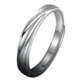 thumbnail image 5 of Mightlink Silver Color Luxury Men's Ring Simple Versatile Design Adjustable Fit Any Finger Unique All Match Ring Male Supply, 5 of 7