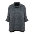 thumbnail image 6 of Wacanda Lady's New Outwear Turtleneck Irregular Cloak Bat Sleeve Sweatshirt Blouse Hot, 6 of 6