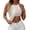 Beige, variant on Women's Front Zip Sports Bra High Support Workout Top, Seamless Racerback Yoga Bra Breathable for Running Gym