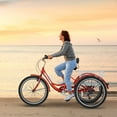 thumbnail image 5 of 24"/26'' Adult Tricycles for Women, Men with Big Basket, 7 Speed 3 Wheel Bikes for Adults, Low-Step Through Frame Tricycle for Adults Seniors, Stable and Safe, 5 of 11