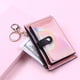 thumbnail image 3 of Cartera de cuero PU pequeña y de moda para mujer, con bloqueo , plegable con bolsillo para monedas, tarjetero, monedero, llavero Rosa Soledad Carteras de mujer, 3 of 9