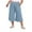 Light Blue, variant on ShiShine Women's Plus Size Capri Pants High Waisted Wide Leg Trousers with Pockets for Casual Wear