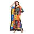 thumbnail image 2 of Gypsie Blu Plus Size Kaftan Dress for Women Printed Loose Maxi Kimono Style Long Caftan Maxi Sleepwear Online, 2 of 7