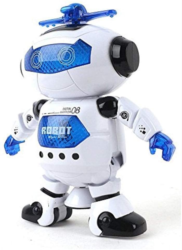 Dancing Robot Toy Rotating Walking with LightMusic Toy for Kids Gift 