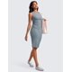 thumbnail image 3 of Vestido CRZ YOGA Butterluxe Midi Sin Mangas Fruncido Azul S, 3 of 4