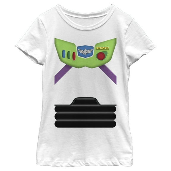 Girl's Toy Story Buzz Lightyear Costume Tee Graphic Tee White Large