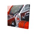 thumbnail image 1 of Tableau de Bord Vintage Rouge - Toile 36"x36 Pouces - Impression à la Demande, 1 of 5