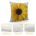 thumbnail image 4 of Qinduosi Throw Pillow Covers Yellow Flower Pillow Cover White Yellow Pillowcover Soft Double Side Print Sofa Linen Square Throw Pillowcovers" inch for Living Room Bedroom Car Decor, 4 of 5