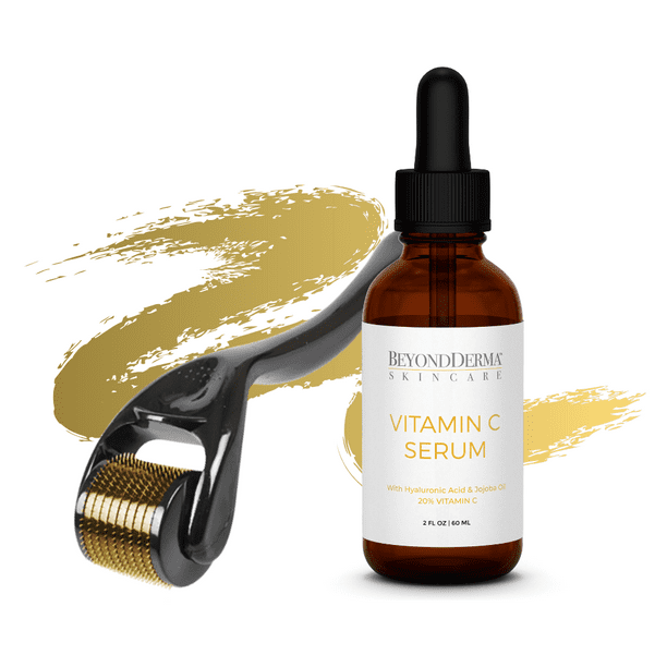 Derma Roller Facial Vitamin C Serum Kit 0.25 mm 540 Titanium