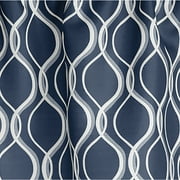 Curtainworks Morocco Scallop Valance Navy, Indoor, 100% Polyester, 58W x 14L, 1 Piece, Adult