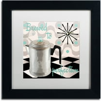 Trademark Fine Art "Fifties Kitchen V" Canvas Art by Color Bakery White Matte, Black Frame