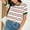 B368 Pink summer tops for women clearance under $5, variant on Cagogo Womens Loose Fit Crewneck Plus Size Tshirt Under $5 Summer Spring Tops Short Sleeve Striped Color Block Tee Shirts Going Out Black Tshirts Outfits
