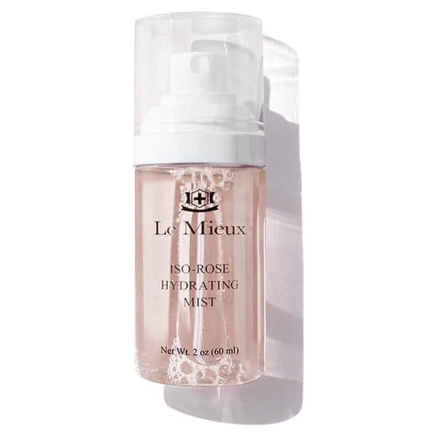 Le Mieux Skincare Iso Rose Hydrating Mist - Bruma facial hidratante con minerales y agua de rosa búlgara - Spray facial calmante para calmar e hidratar la piel seca irritada (2 oz/2.0 fl oz)