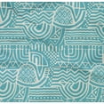 thumbnail image 4 of oneOone Cotton Poplin Twill Turquoise Blue Fabric Geometric African Sewing Fabric By The Yard Printed Diy Clothing Sewing Supplies 56 Inch Wide, 4 of 4