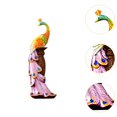 thumbnail image 6 of QSTDGVPW Peacock Statue Decor Decorative Resin Sculpture for Countertop Indoor Office Orange, 6 of 9