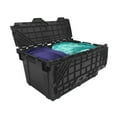 thumbnail image 3 of UBMOVE Storage and Packing Plastic Tote Crate Attached Lid Flip Top, 27"x17"x12", 3 of 9