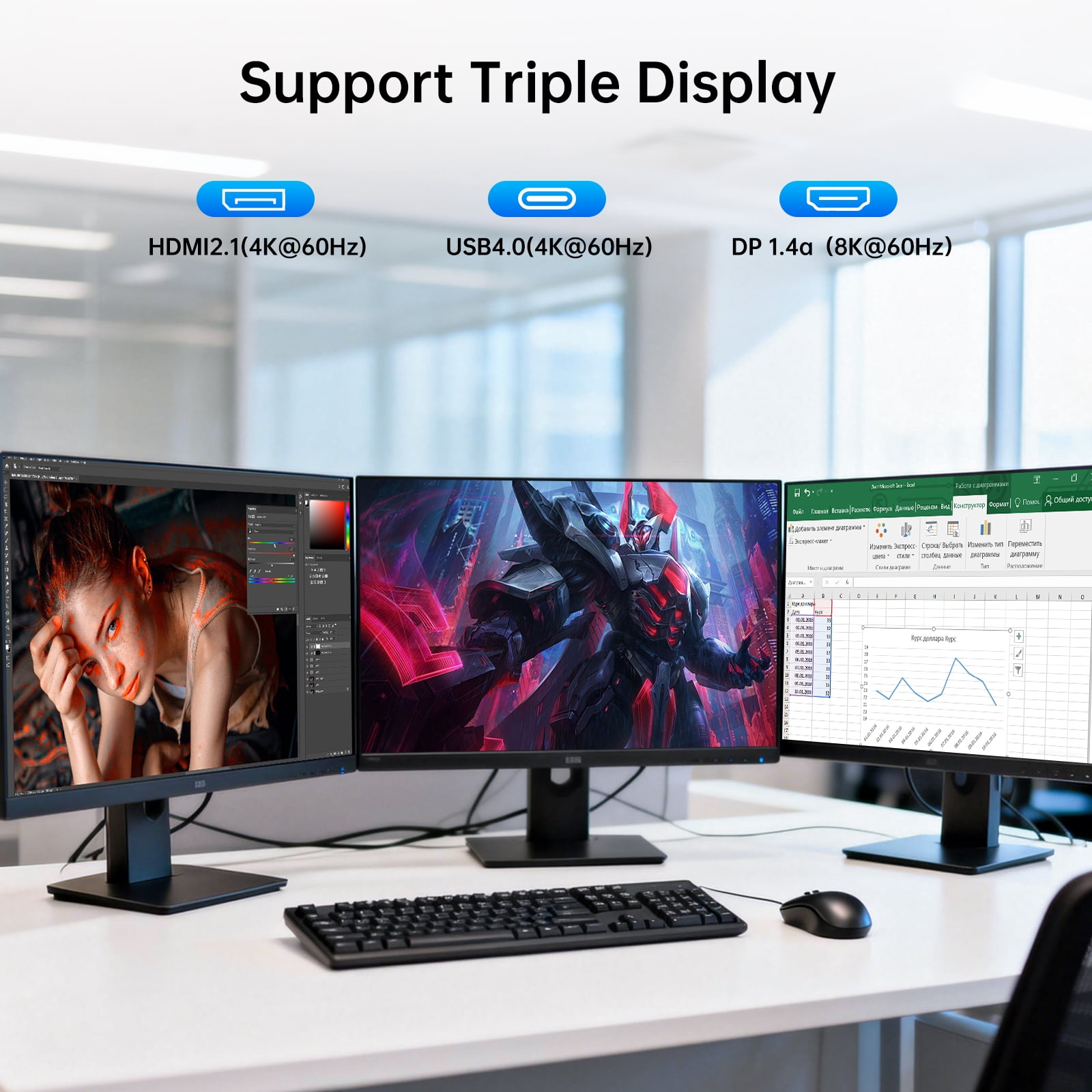 Thdeukoty Mini PC, Desktop Computer Core i9-12900H, 14 Cores Upto 5.0GHz, Win 11 Pro(TPM 2.0), 32G DDR5 RAM 512G SSD, HDMI/DP/USB4.0/WiFi6E/BT5.3, VESA