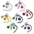 thumbnail image 3 of YANONELRY 3PCS/set Dumbbell Kettle Barbell Plates Braided Rope Keychain - Fashion Silicone Dumbbell for Gym Lovers - For Healthy Fitness Women Bag Gift, 3 of 4