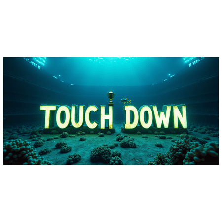 Football Themed Illuminated Touchdown Banner Party Backdrop Decorations for Sports Events Tailgating Parties Football Watch Parties Stadium Celebrations