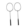 thumbnail image 1 of jinwen Badminton Rackets Badminton Equipment 2 Pieces Double Racquets Shuttlecock Black, 1 of 9