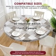 thumbnail image 5 of Round Picnic Tablecloth Wipeable Flannel Backed PVC Tablecloth for 36" - 44" Table Waterproof Elastic Fitted Table Cover for Camping Indoor Outdoor, 5 of 7