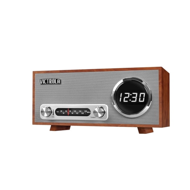 Victrola Bluetooth Digital Clock Stereo with FM Radio and USB Charging