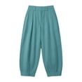 thumbnail image 5 of Linen Clothes for Women Parachute Pants Womens Spring Pants Boho Pants Lightweight Pants for Summer Women Women Wide Leg Linen Pants Cotton Linen Palazzo Pants Trousers with Pockets, 5 of 6
