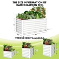 thumbnail image 2 of BeesClover Galvanized Raised Garden Bed, Large Outdoor Planter Box with Open Base & Safety Edge, Rustproof Steel for Vegetables, Flowers, Herbs, 2 of 9