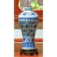 thumbnail image 3 of Classic Vase of Blue-and-White Porcelain,Elegant Chinaware of Flower Vase of Blue Flowers Glaze,About 11 in(28 cm) Tall,2 + Optional Patterns (Pattern 5), 3 of 4