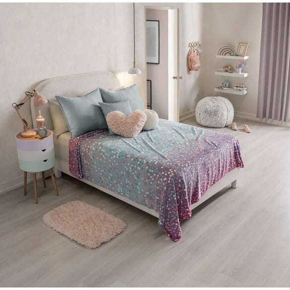 ARTICO POINTS MULTICOLOR LIGHT BLANKET SOFTY AND WARM QUEEN SIZE MADE IN MEXICO