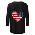 thumbnail image 4 of Lorytime 4th of July Outfits for Women Patriotic Graphic Shirts Stars and Stripes Clothes Lorytime Festival Wear 23-Black, 4 of 5