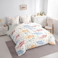 thumbnail image 2 of Erosebridal Cute Shark Bedding Comforter Set 7 Pieces for Kid, Sealife Animal Full Bedding Set, 2 of 7