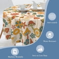 thumbnail image 4 of Mushroom Tablecloth 60x60 Inch Round,Vintage Mushrooms Table Cloth Autumn Holiday Polyester Table Cover Decorative for Indoor Outdoor Kitchen Dining Party, 4 of 6
