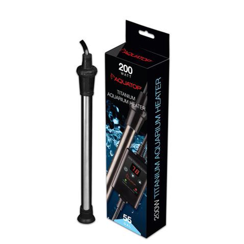 Aquatop Titanium Aquarium Heater + Controller, 200Watt