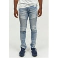 thumbnail image 2 of Reason Brand Men's Slim Skinny Fit Stretch Moto Jeans (34, Pines Slim), 2 of 5